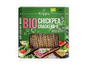 Glutenfreie Bio-Cracker mit Kichererbsen und Rosmarin, 80 g, Krippu
