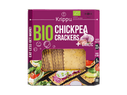 Glutenfreie Bio-Cracker mit Kichererbsen und Knoblauch, 80 g, Krippu