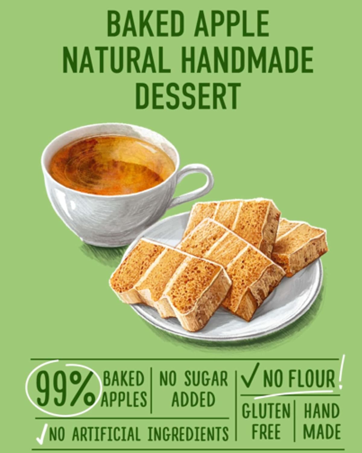 Pasti Lite Klassik Gebackenes Apfeldessert 50 g