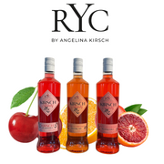 Aperitif von RYC by Angelina Kirsch in drei Varianten: Kirsch / Kirsch-Blutorange / Kirsch-Orange