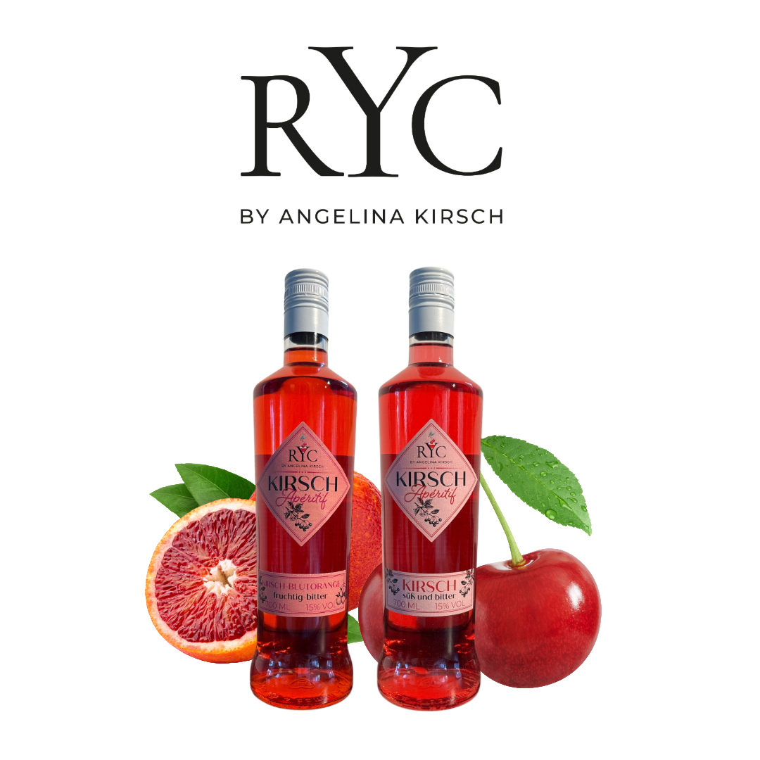 Aperitif von RYC by Angelina Kirsch Zwei Varianten: Kirsch-Blutorange / Kirsch